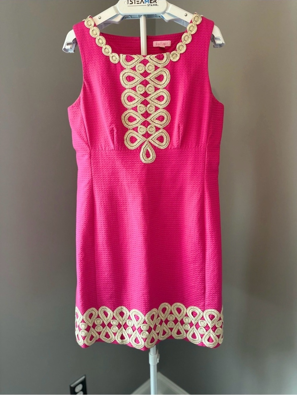 Lilly Pulitzer Adelson Shift  Dress with Gold Trim